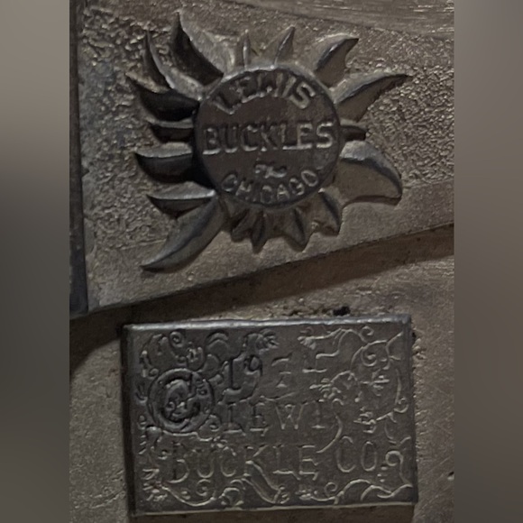 1974 Hawaii Statehood Silver Belt Buckle w: Leather Embossed Belt